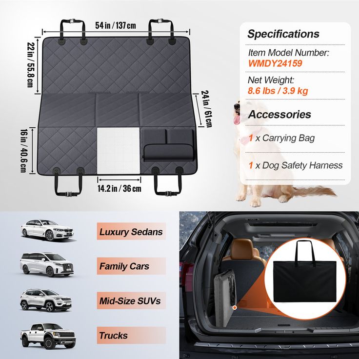Petdom Premium Dog Seat Cover – Universal Fit for All Cars & SUVs