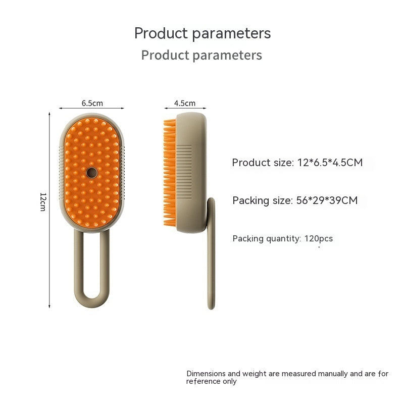 Petdom 3-in-1 Electric Steam Pet Brush – Groom, Detangle & Remove Pet Hair for Cats & Dogs