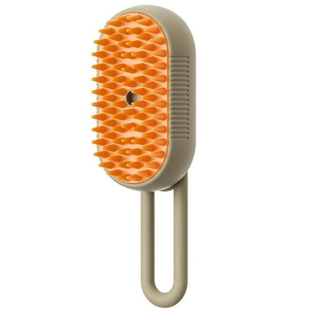 Petdom 3-in-1 Electric Steam Pet Brush – Groom, Detangle & Remove Pet Hair for Cats & Dogs